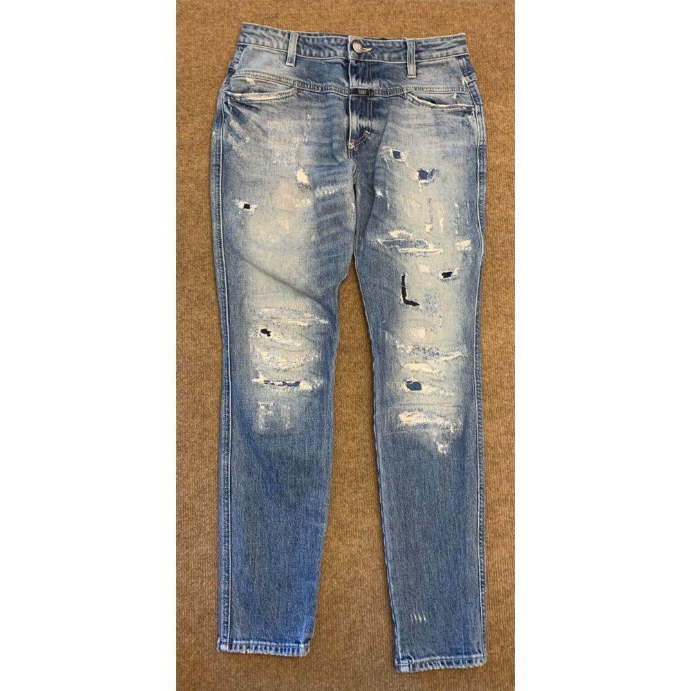 Closed Jeans Womens 28 Pedal Pusher Distressed Mid Rise Cropped Stretch Denim